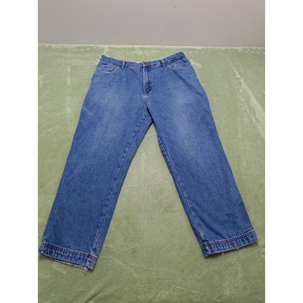 Timberland Pro Series (Size 38 x 30) Y2K Mens Fleece Lines Blue Jeans